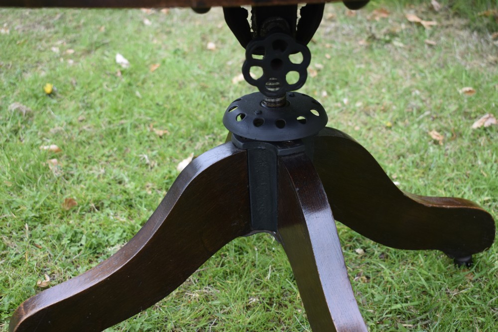 Oak Swivel Desk Chair View XVIII