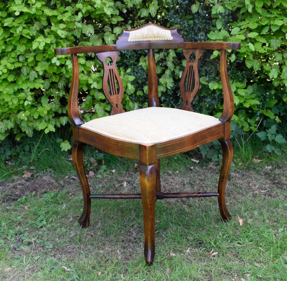 Victorian Inlaid Corner Chair View II