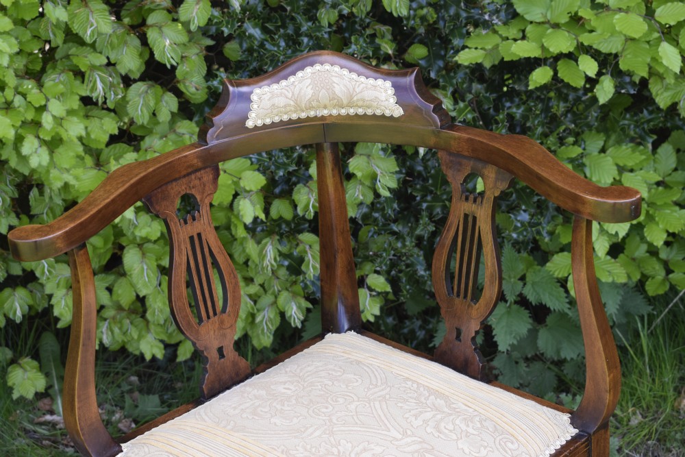 Victorian Inlaid Corner Chair View III