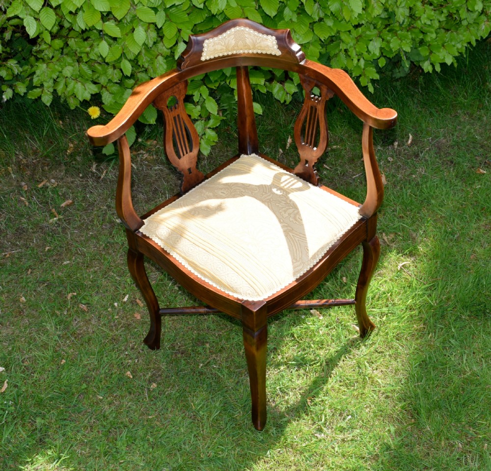 Victorian Inlaid Corner Chair View VI