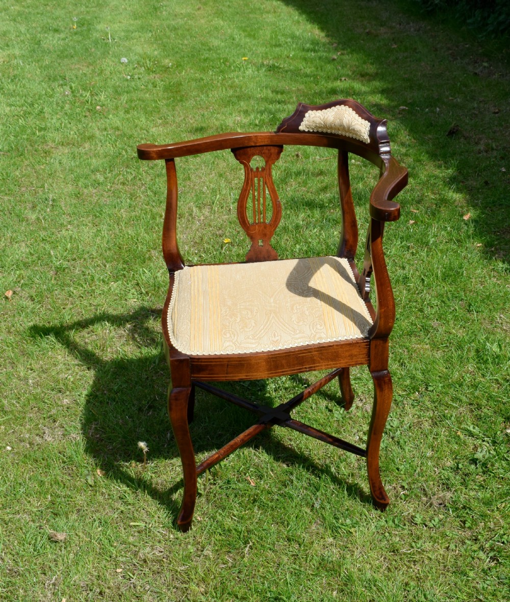 Victorian Inlaid Corner Chair View VII