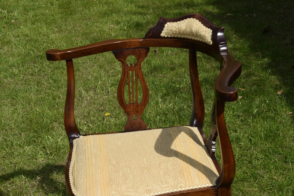 Victorian Inlaid Corner Chair View IX