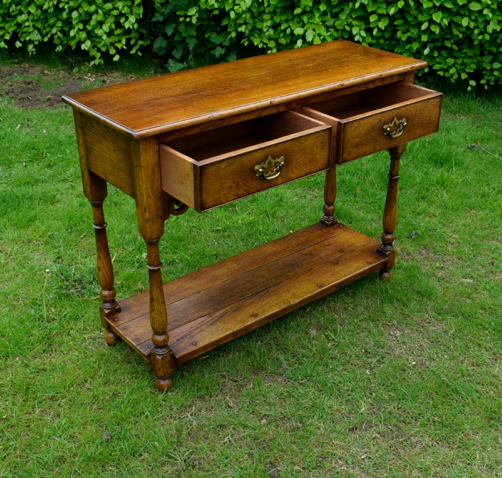 Oak Dresser Base View XVI