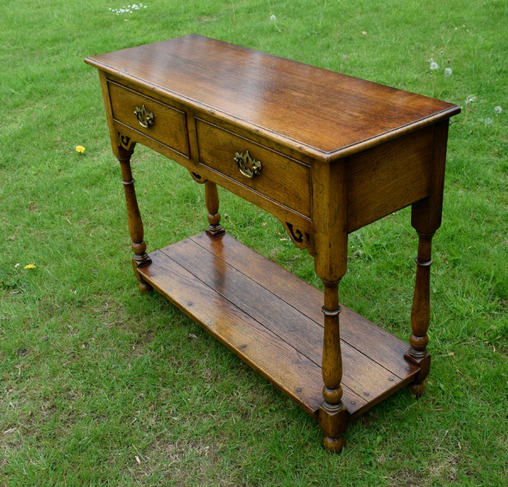 Oak Dresser Base View XVII