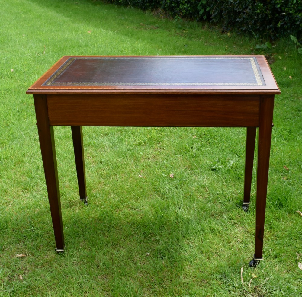 Edwardian Mahogany Inlaid Desk View XIV