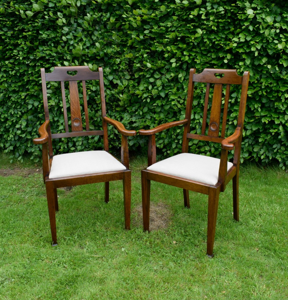 Pair Arts & Crafts Armchairs