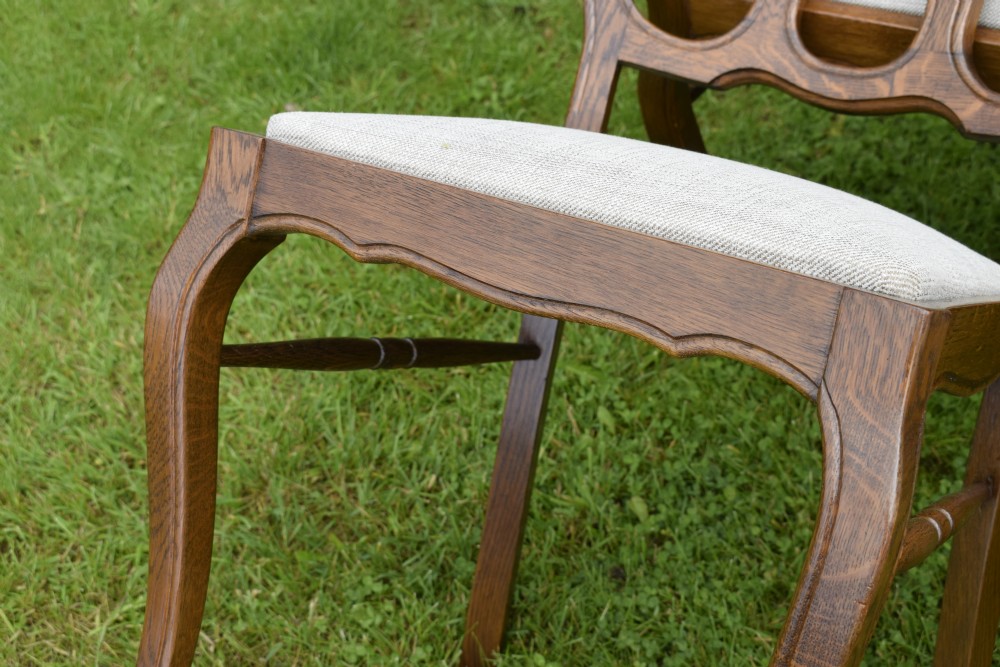 Set of 4 Oak Dining Chairs View XIV