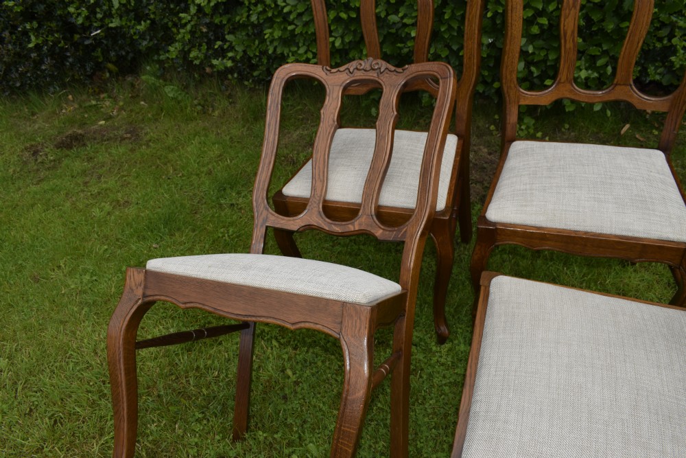 Set of 4 Oak Dining Chairs View XVII