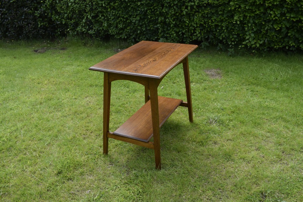 Arts & Crafts Oak Side Table View II