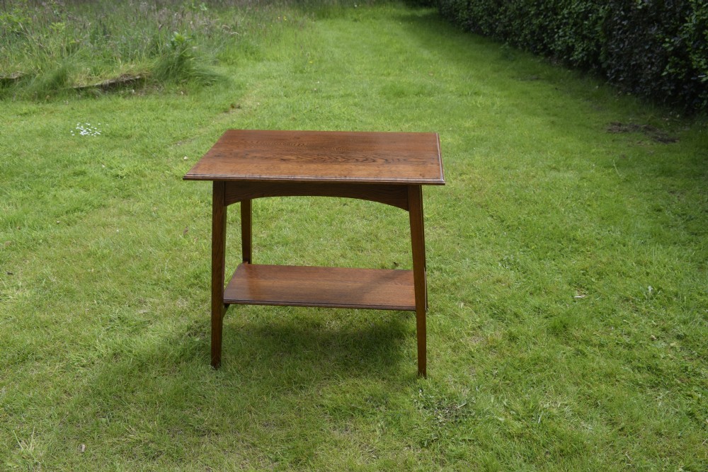 Arts & Crafts Oak Side Table View III