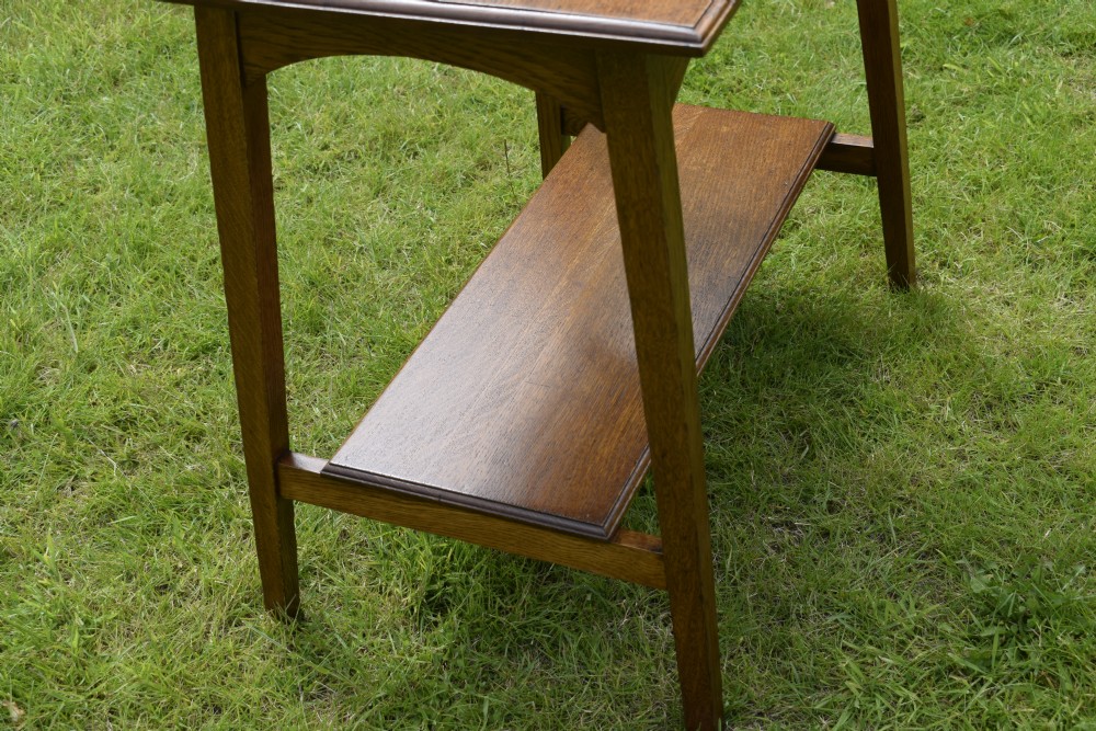 Arts & Crafts Oak Side Table View V