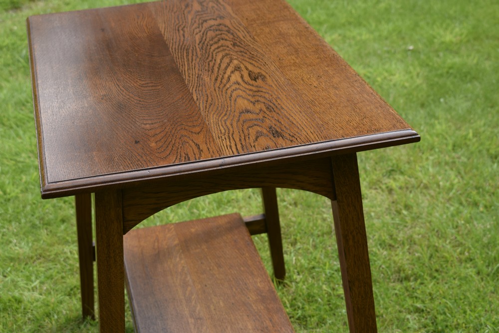 Arts & Crafts Oak Side Table View VI