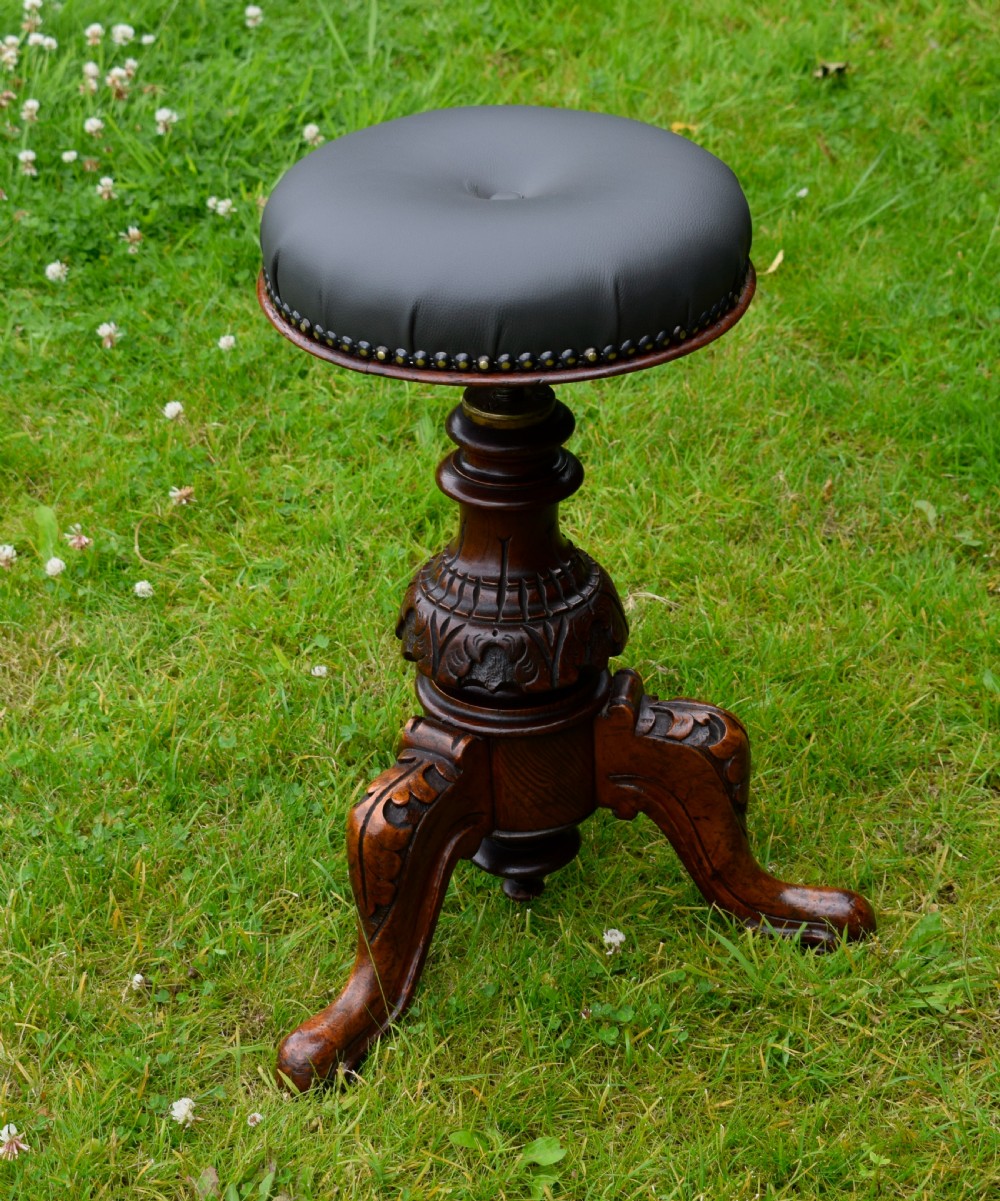 Victorian Revolving Piano Stool View III