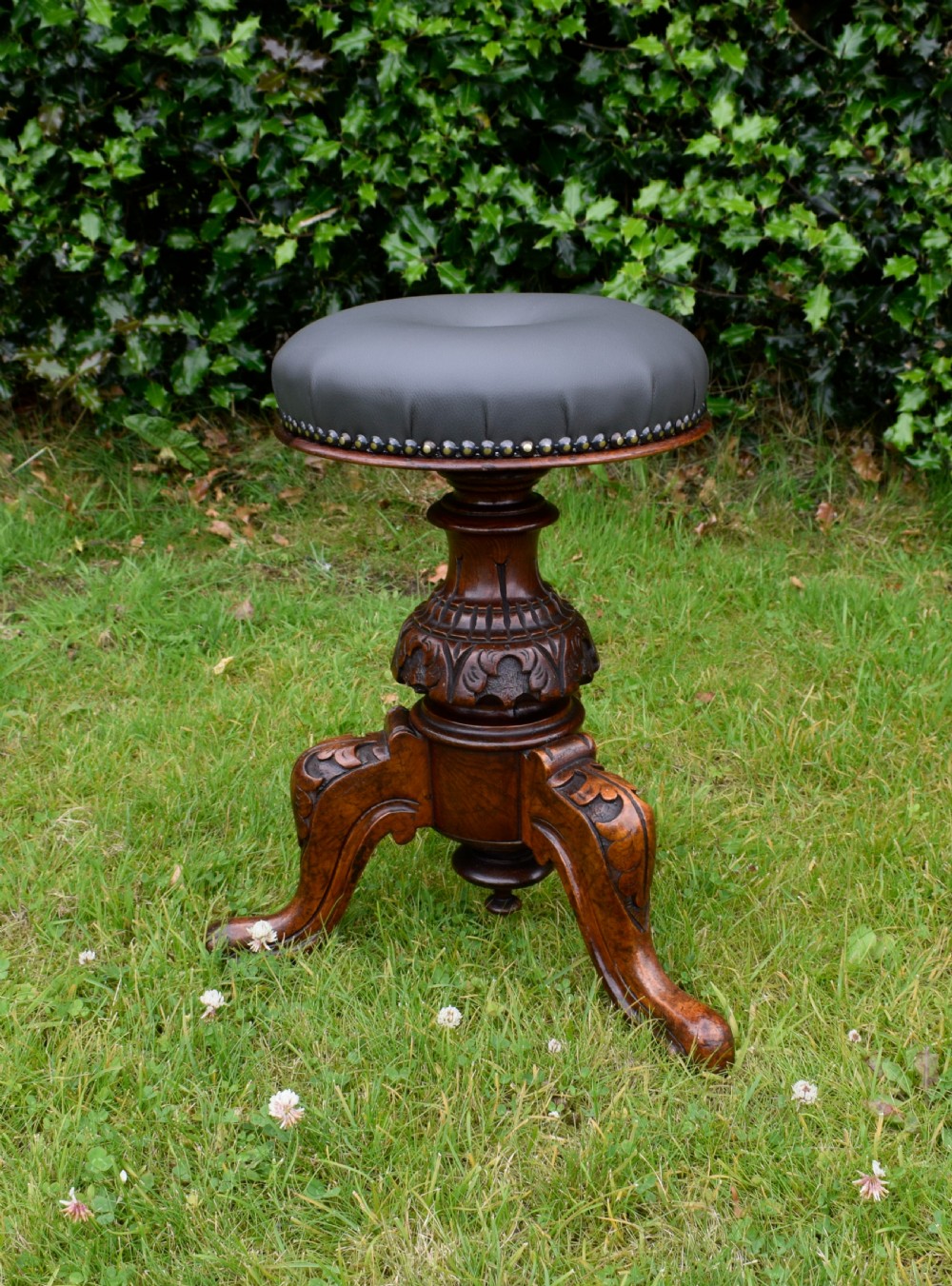 Victorian Revolving Piano Stool View IV