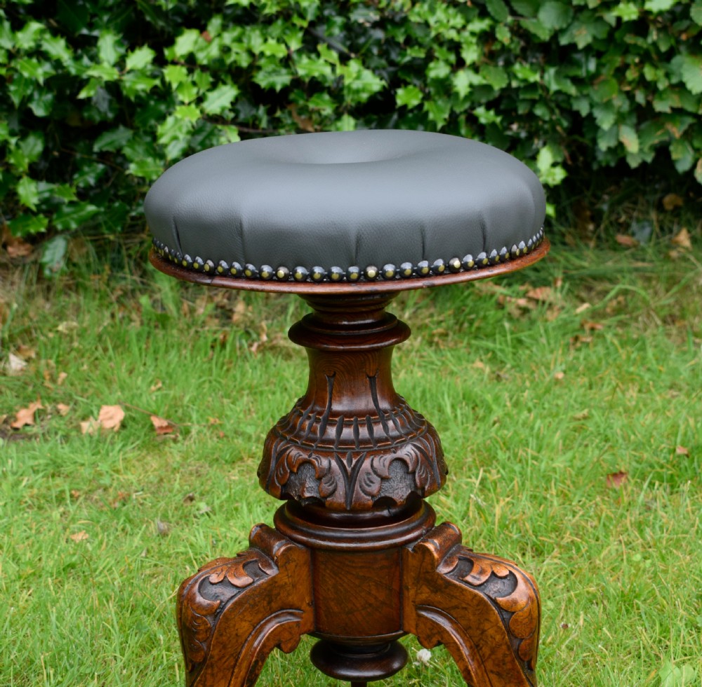 Victorian Revolving Piano Stool View VI