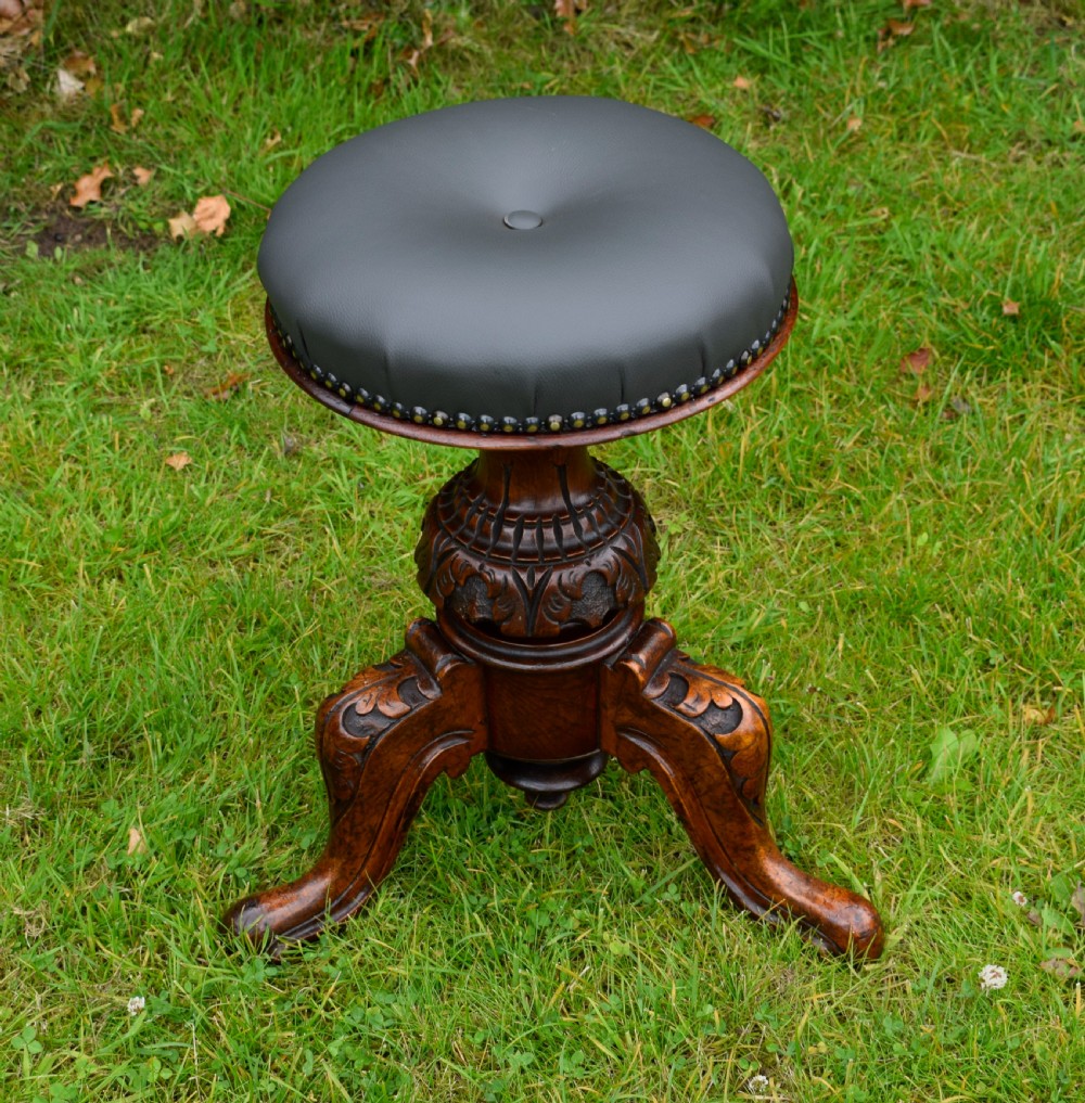 Victorian Revolving Piano Stool View VII