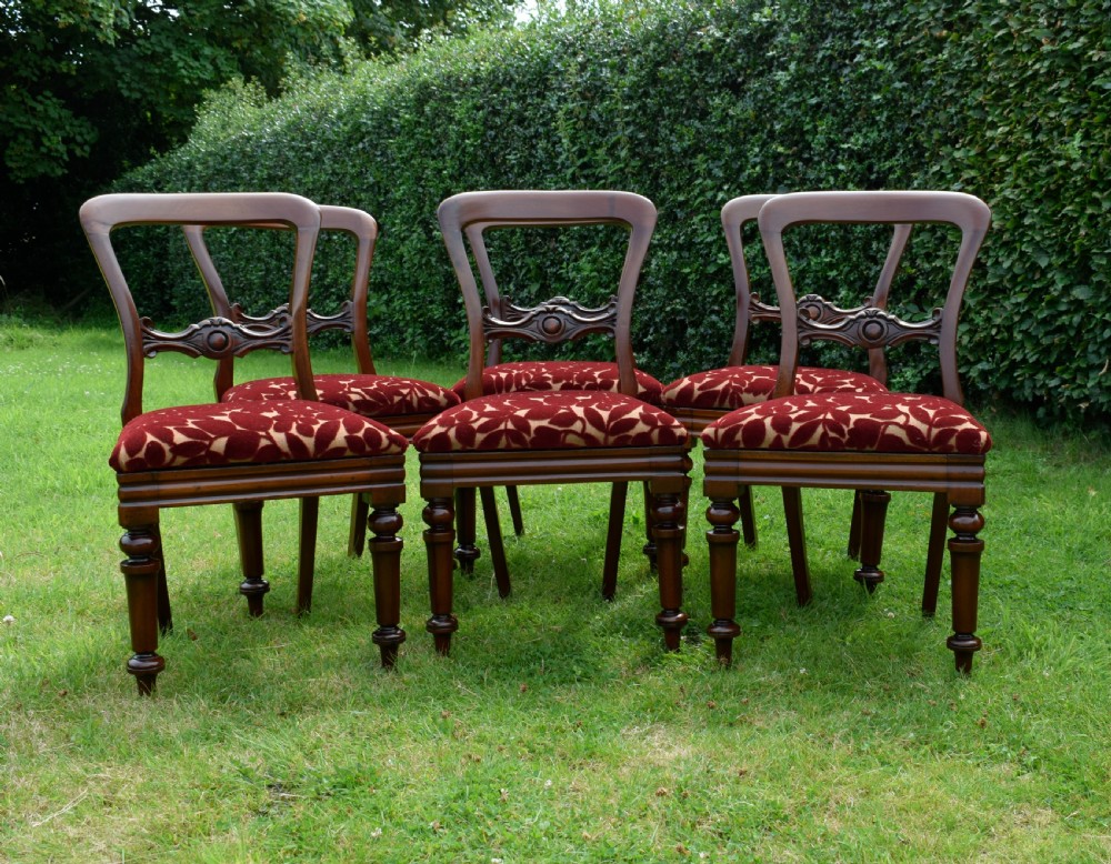 Set of 6 Quality Victorian Dining Chairs View VI