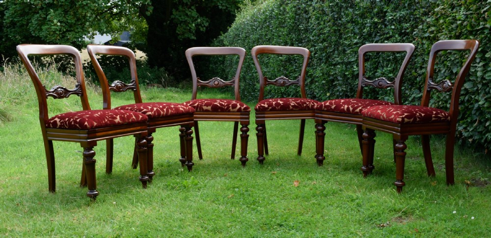 Set of 6 Quality Victorian Dining Chairs View X