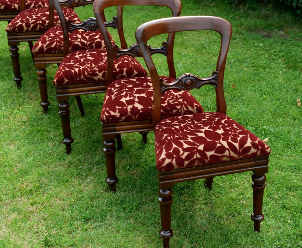 Set of 6 Quality Victorian Dining Chairs View XII