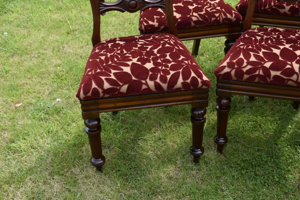 Set of 6 Quality Victorian Dining Chairs View XV