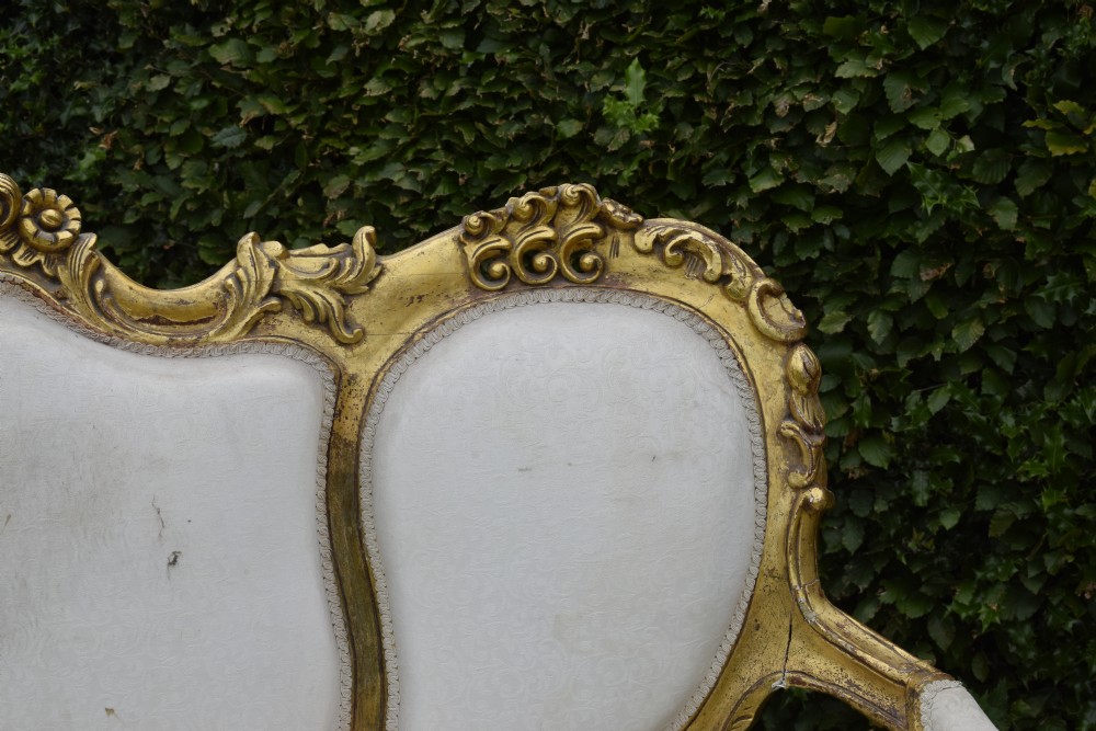 19th Century Gilded French Couch View III