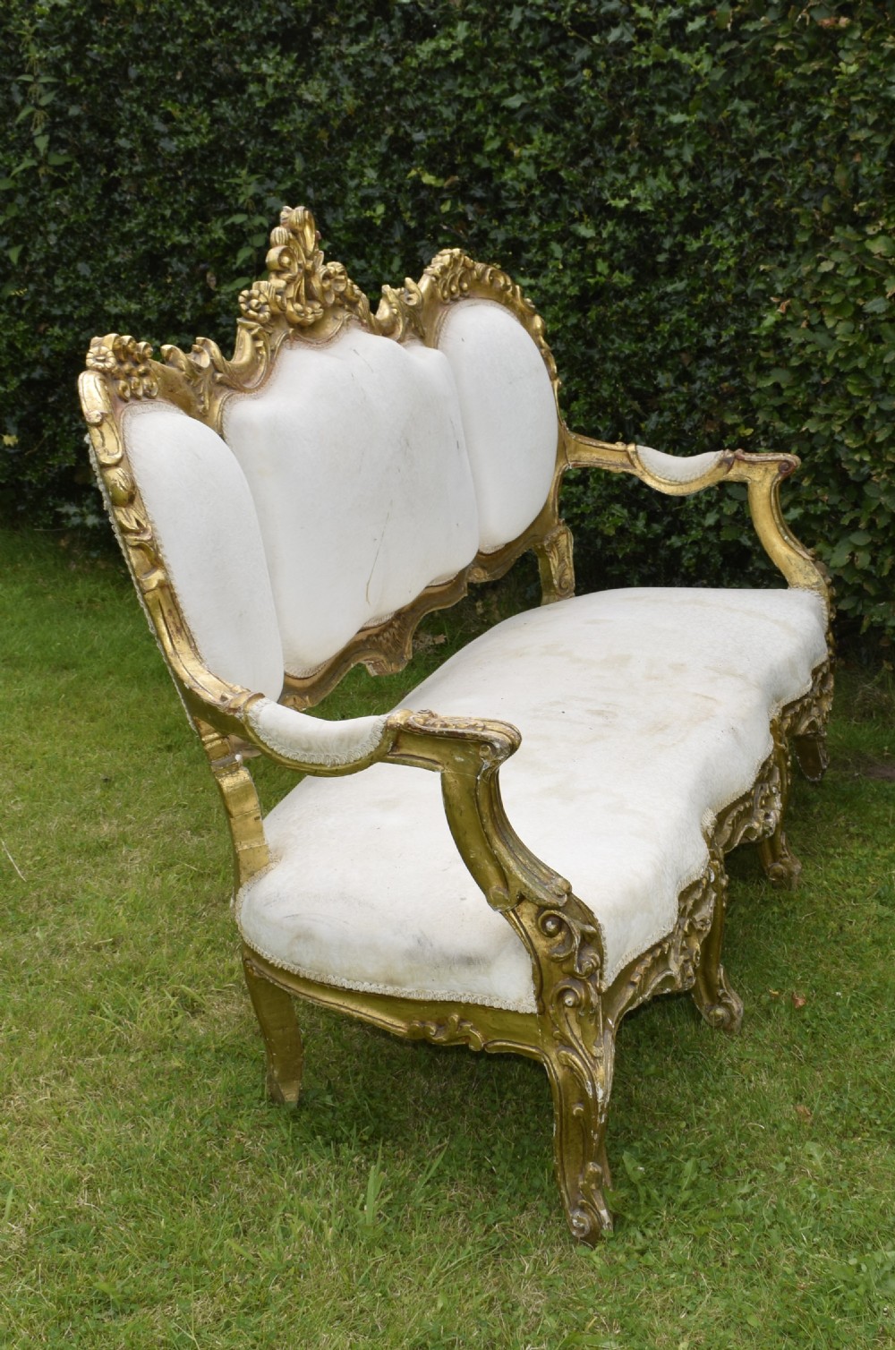 19th Century Gilded French Couch View VIII