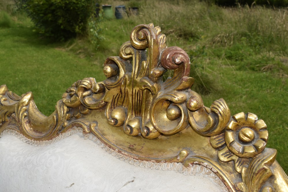 19th Century Gilded French Couch View X