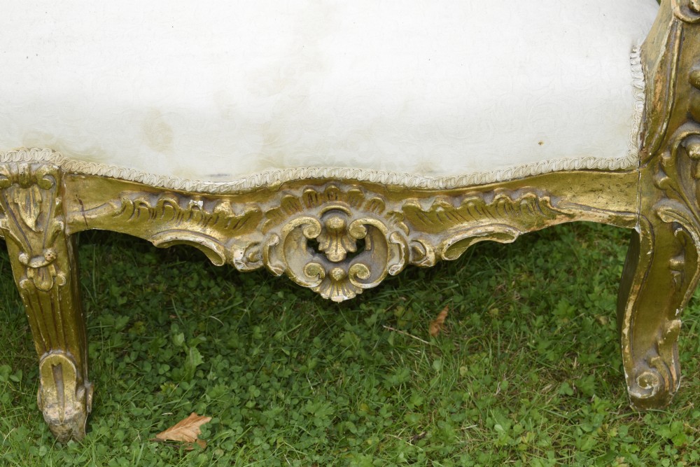 19th Century Gilded French Couch View XVII