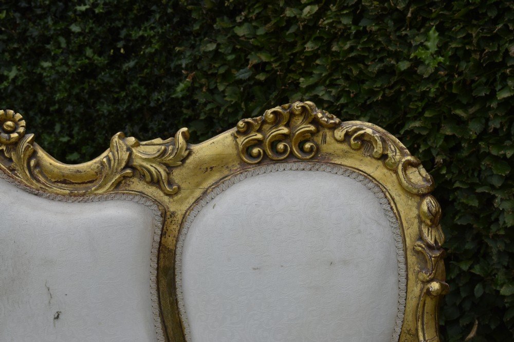 19th Century Gilded French Couch View XVIII