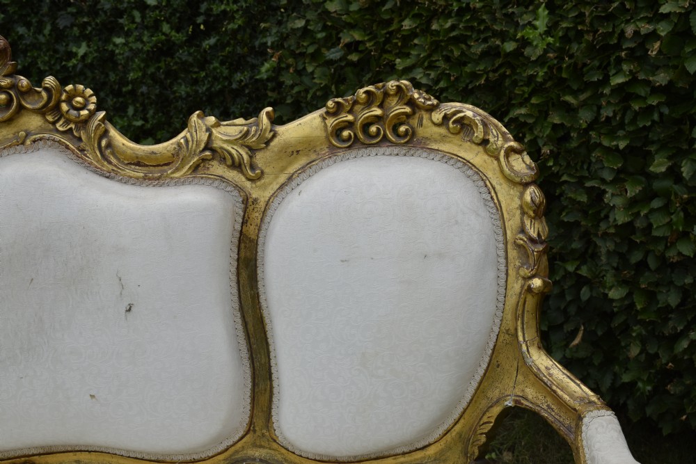 19th Century Gilded French Couch View XIX