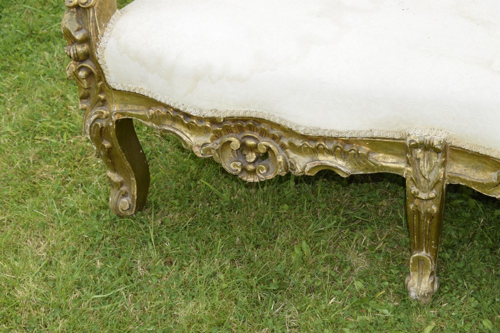 19th Century Gilded French Couch View XX