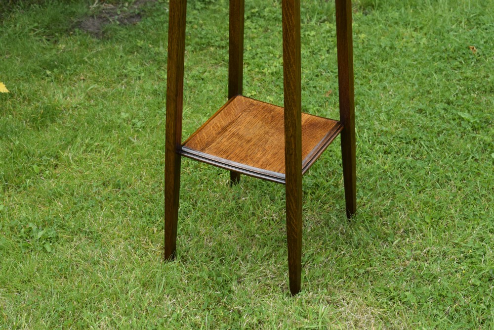 Early 20th Century Oak Jardiniere Stand 
 View VII