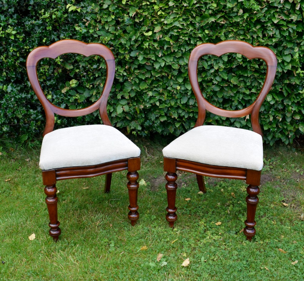 Pair of Victorian Crown Back Chairs View II