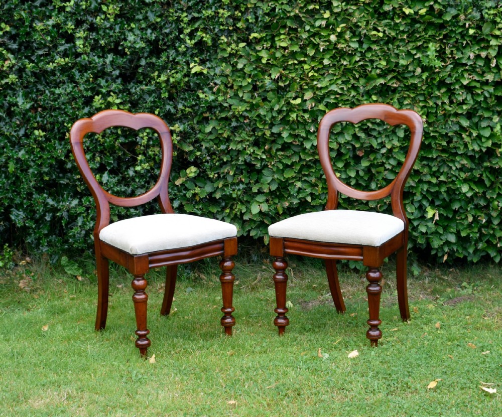 Pair of Victorian Crown Back Chairs View III