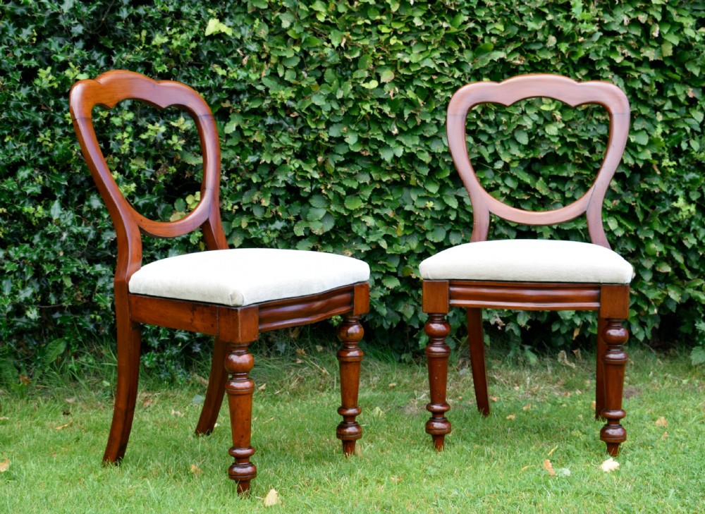 Pair of Victorian Crown Back Chairs View V
