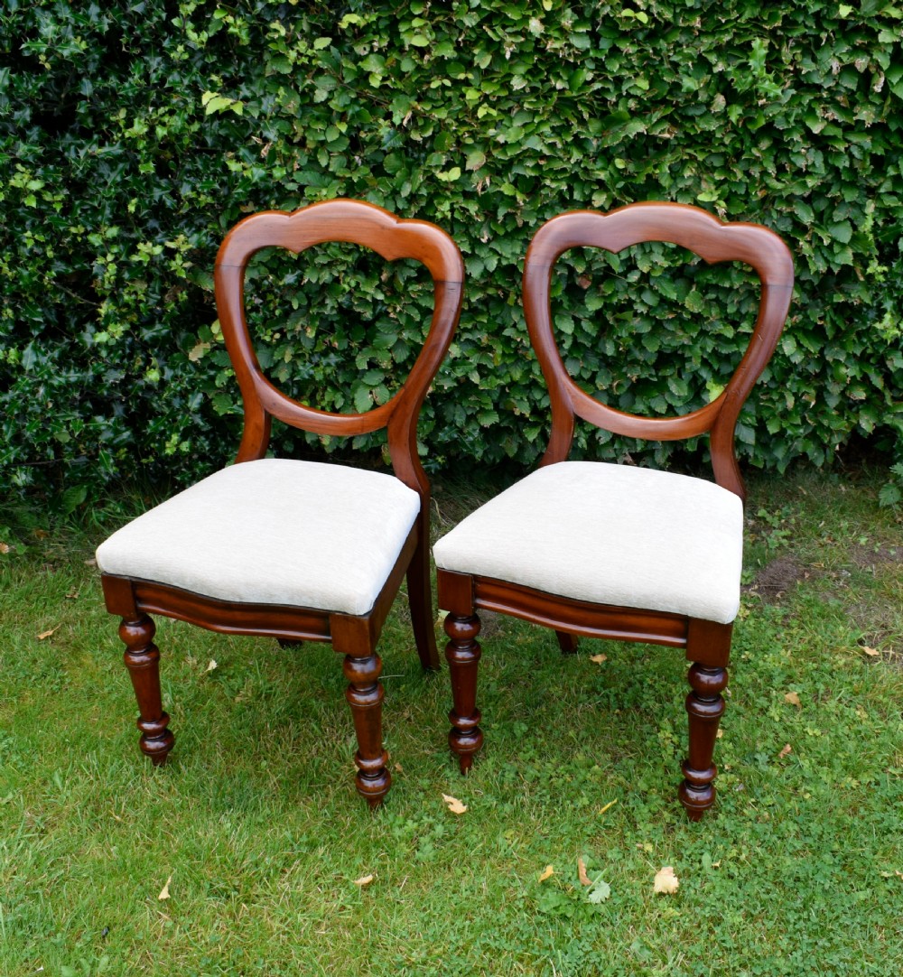 Pair of Victorian Crown Back Chairs View IX