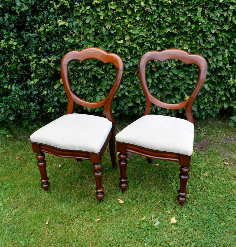 Pair of Victorian Crown Back Chairs View X