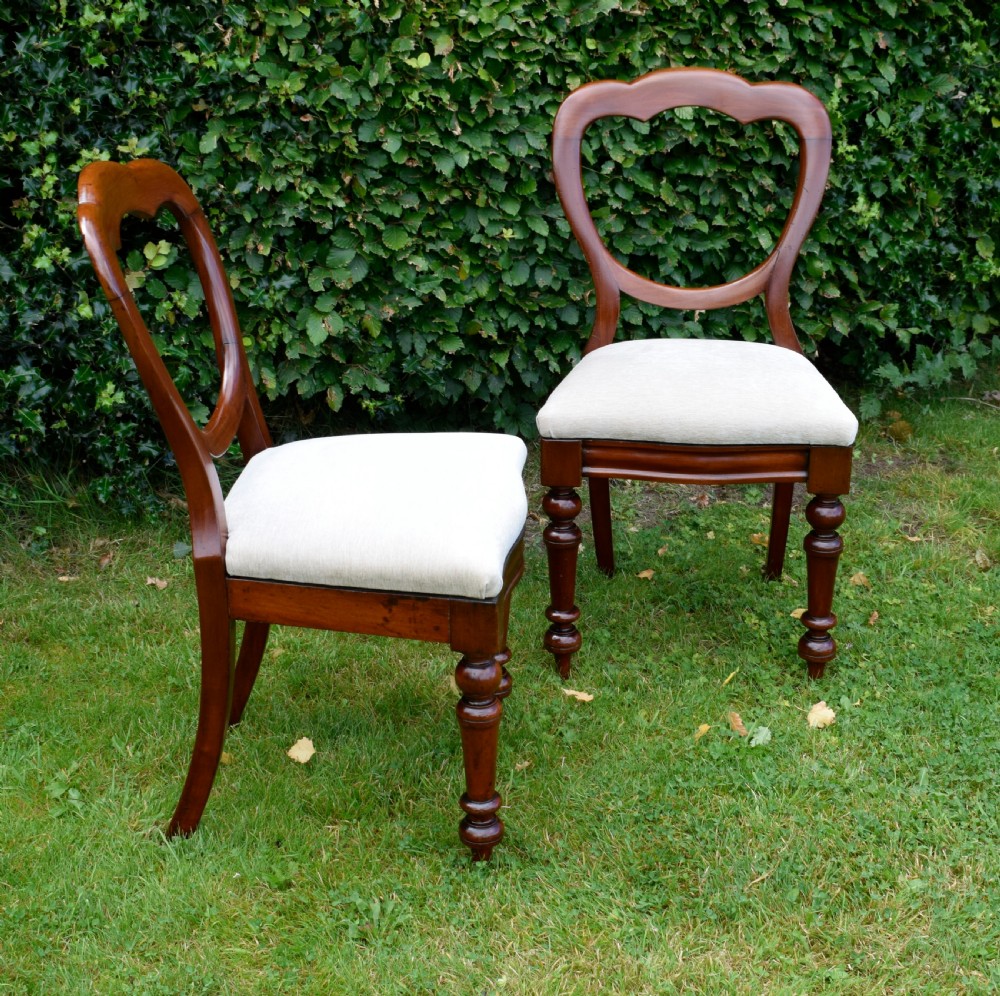 Pair of Victorian Crown Back Chairs View XI