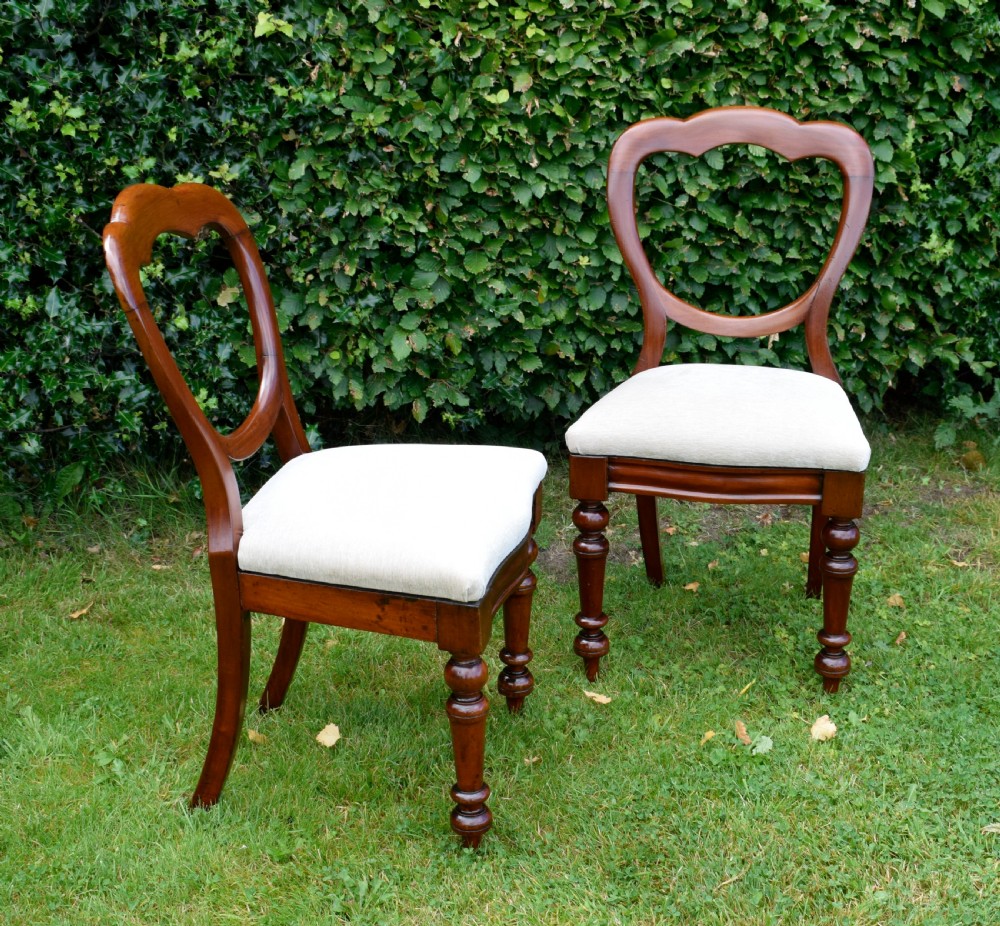 Pair of Victorian Crown Back Chairs View XII