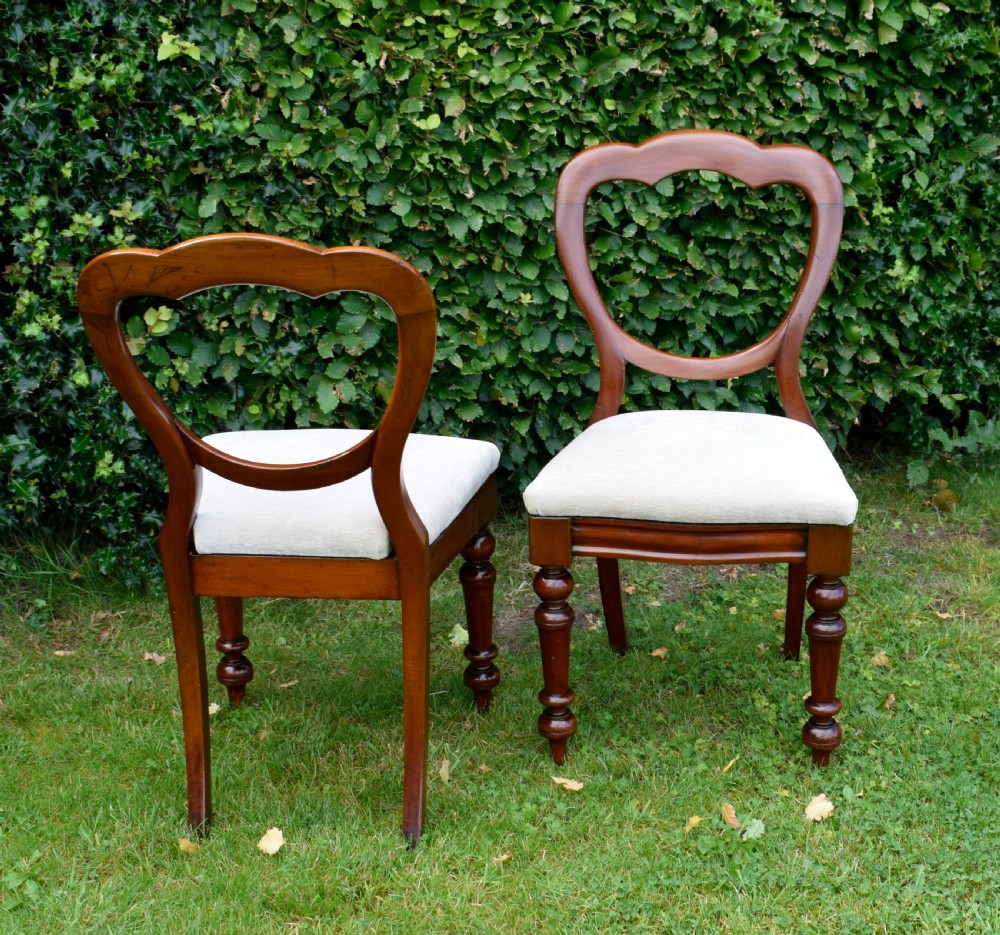 Pair of Victorian Crown Back Chairs View XIII