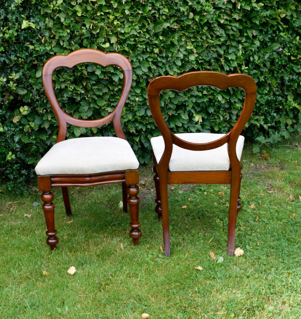 Pair of Victorian Crown Back Chairs View XIV
