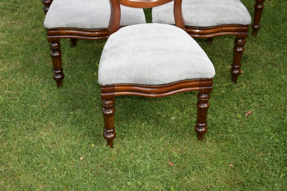 6 Victorian Balloon Back Dining Chairs View III