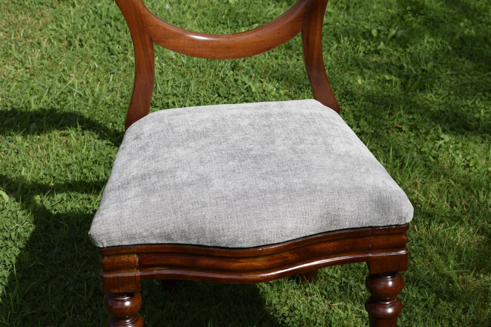 6 Victorian Balloon Back Dining Chairs View XVIII
