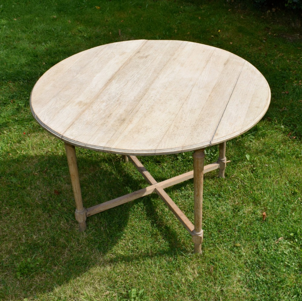 Early 20th Century Bleached Oak Dining Table View II