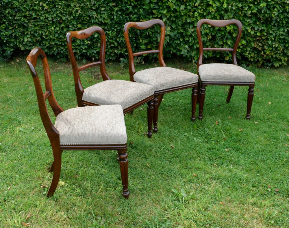 Set Of 4 Regency Rosewood Dining Chairs