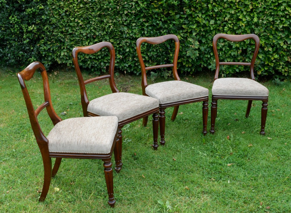 Set Of 4 Regency Rosewood Dining Chairs View II