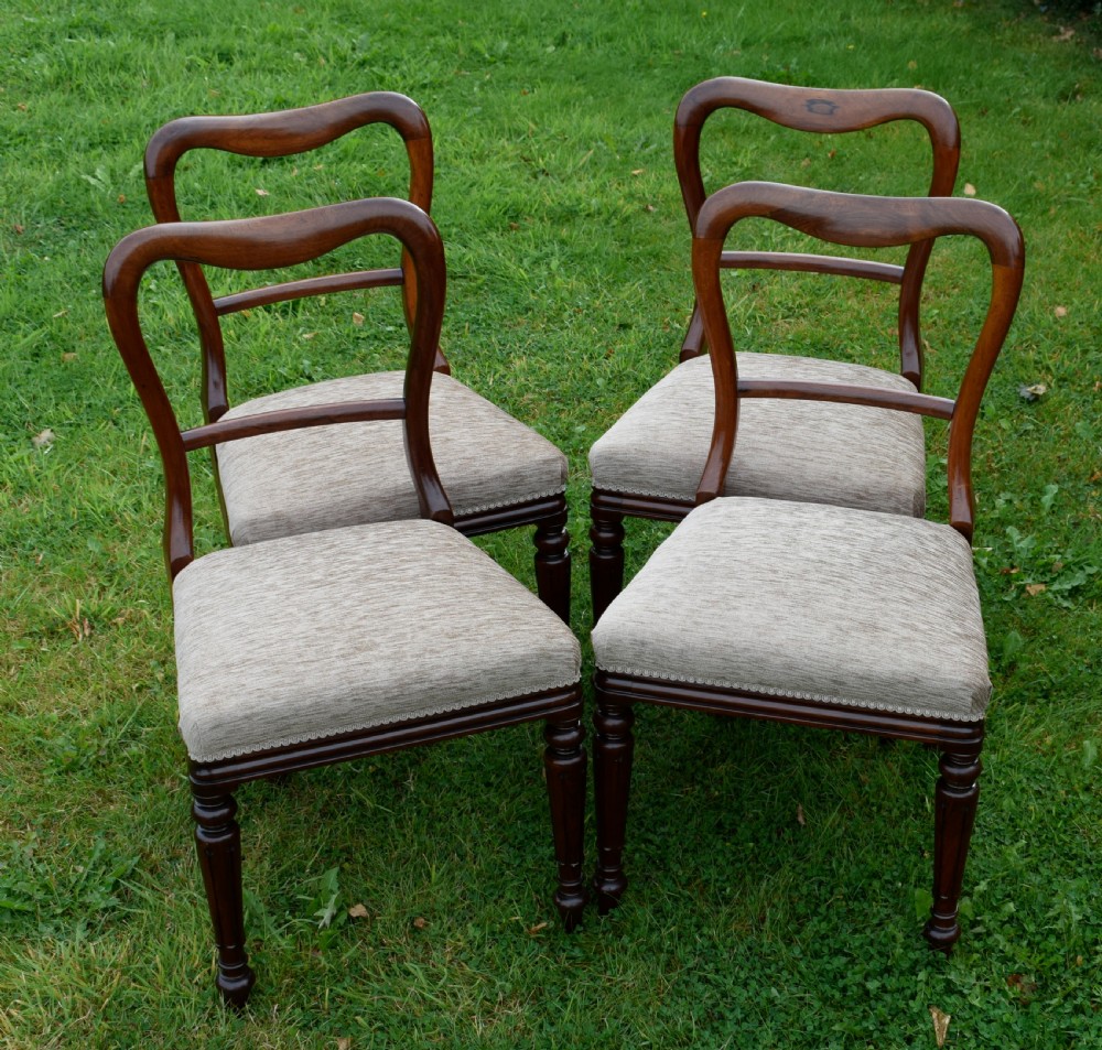 Set Of 4 Regency Rosewood Dining Chairs View IV