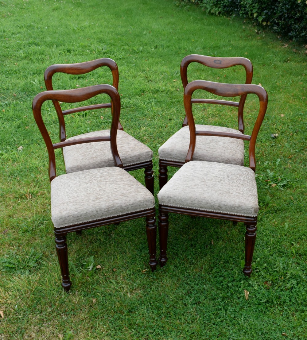 Set Of 4 Regency Rosewood Dining Chairs View V