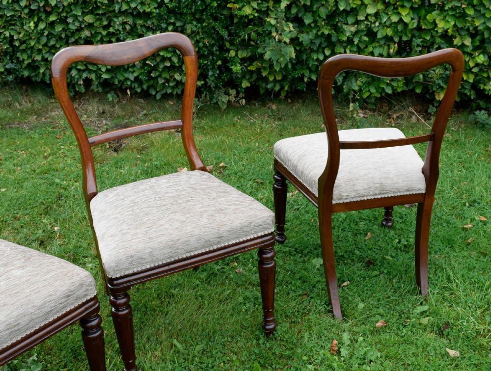 Set Of 4 Regency Rosewood Dining Chairs View VII