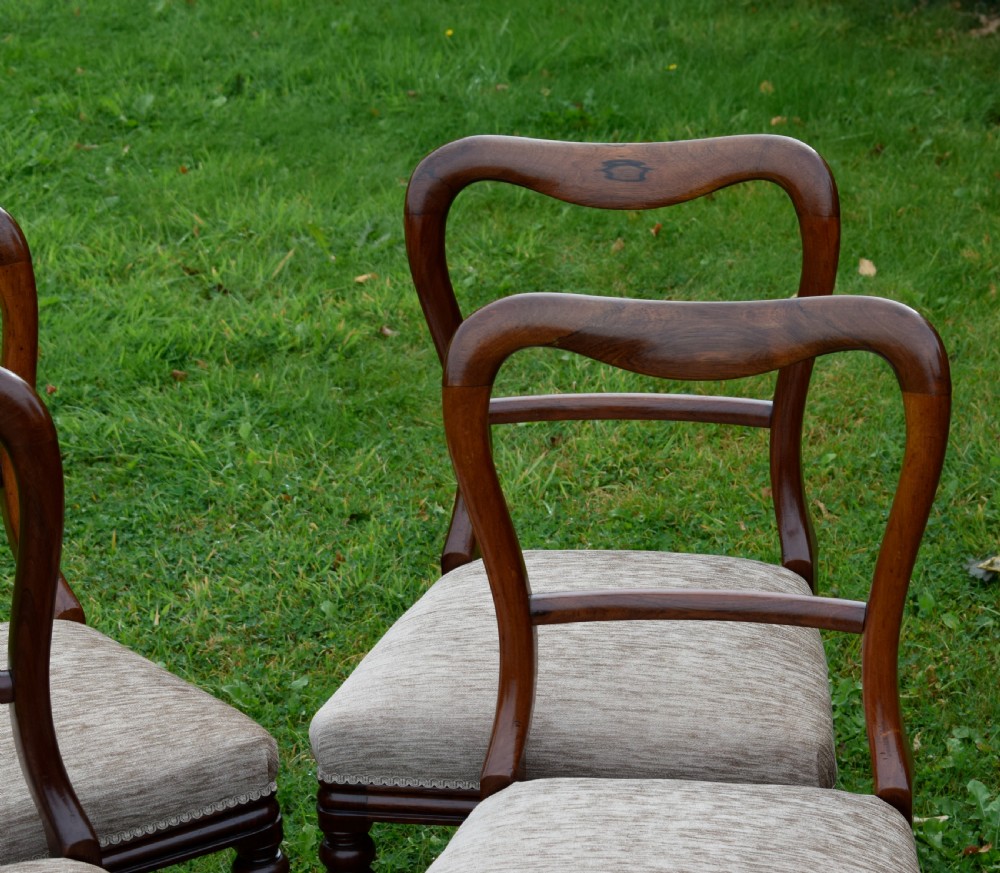 Set Of 4 Regency Rosewood Dining Chairs View X